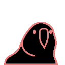 dark mode parrot emoji