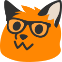 blobfox nerd emoji