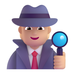 Detective medium light skin tone emoji
