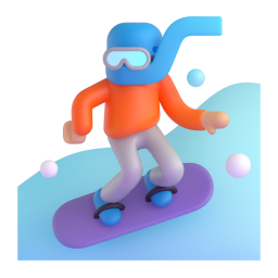 Snowboarder medium light skin tone emoji