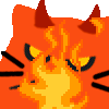 meow devil fire emoji