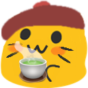 meow beret tea emoji