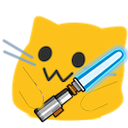 meow lightsaber emoji